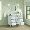 James Martin Vanities 48'' Single Vanity, Bright White w/ 3 CM Victorian Silver Quartz Top 424-V48-BW-3VSL - alternate 2